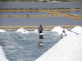 Marsala - Work in the salt pans Royalty Free Stock Photo